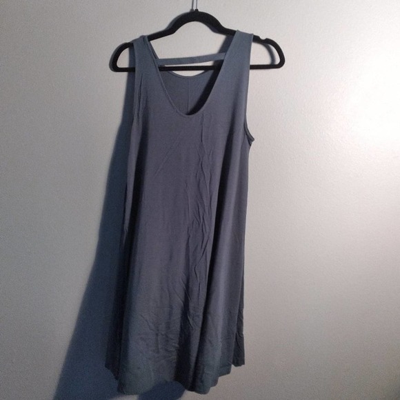 Ann Taylor Loft Knit Scoop Back Tank Dress Olive - Picture 4 of 5